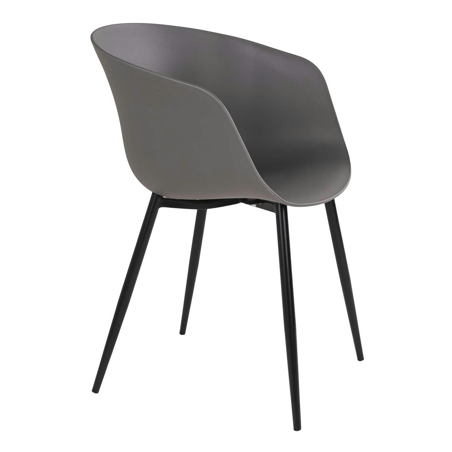 - 2 Fauteuils en polypropylène gris RODA