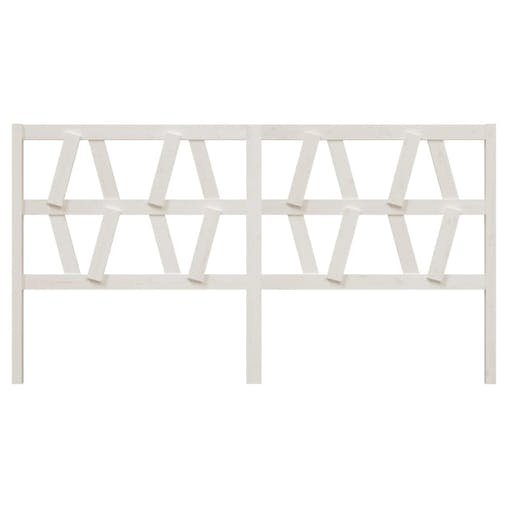 NNEVL Bed Headboard White 186x4x100 cm Solid Wood Pine