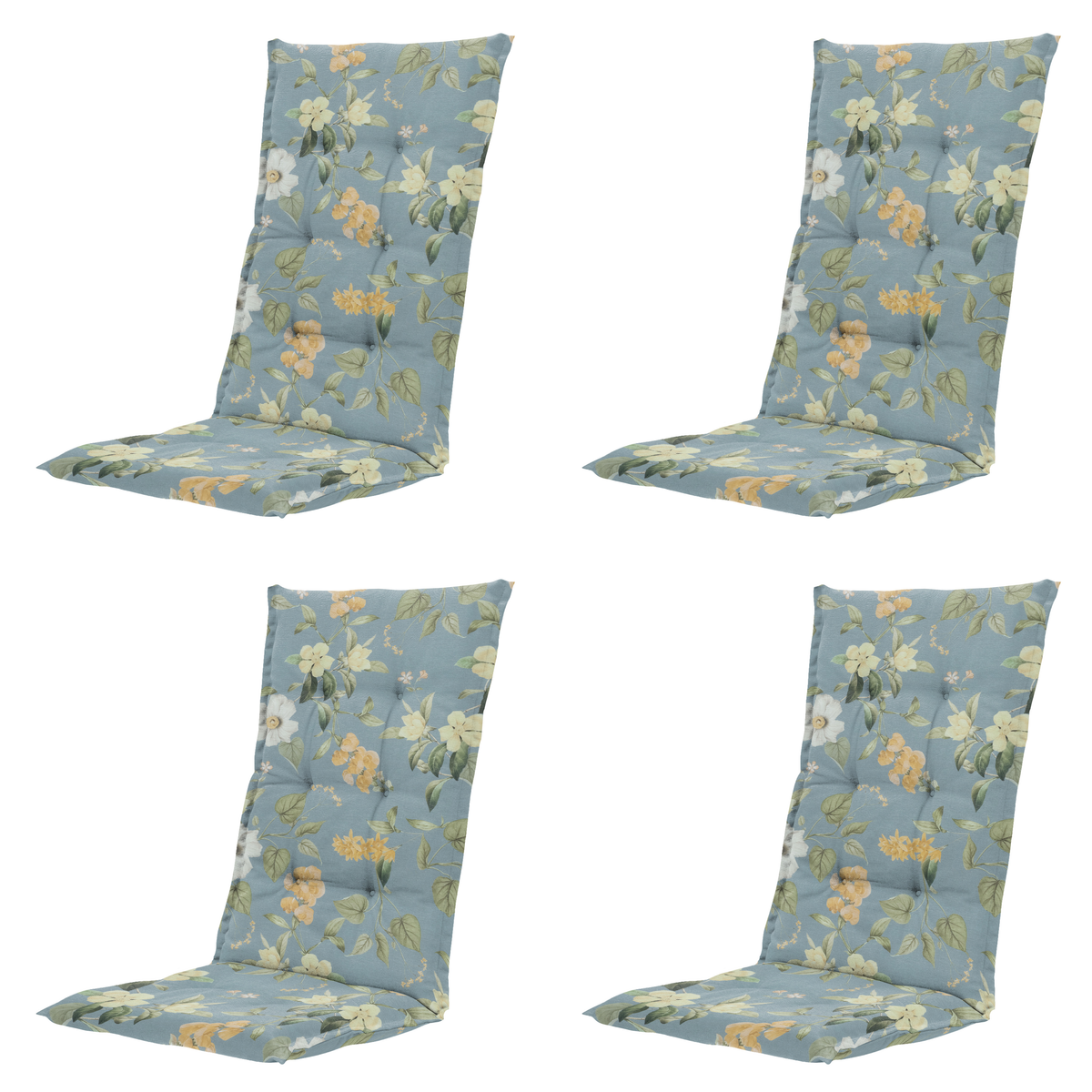 Madison tuinstoelkussen hoge rug Julliete - mulitkleur - 123x50x5cm - set van 4
