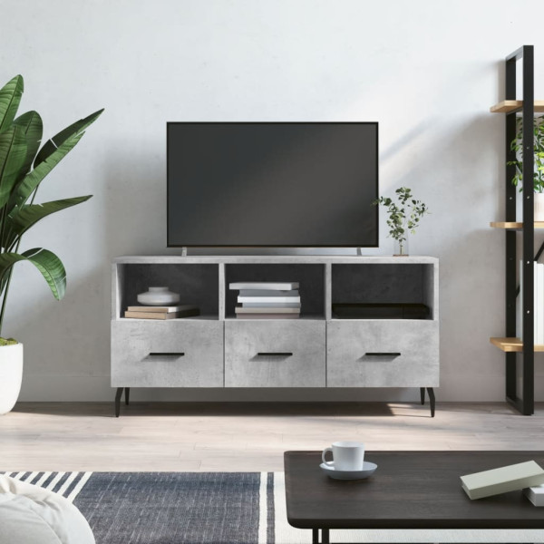 Szafka pod telewizor szarość betonu 102x36x50 cm