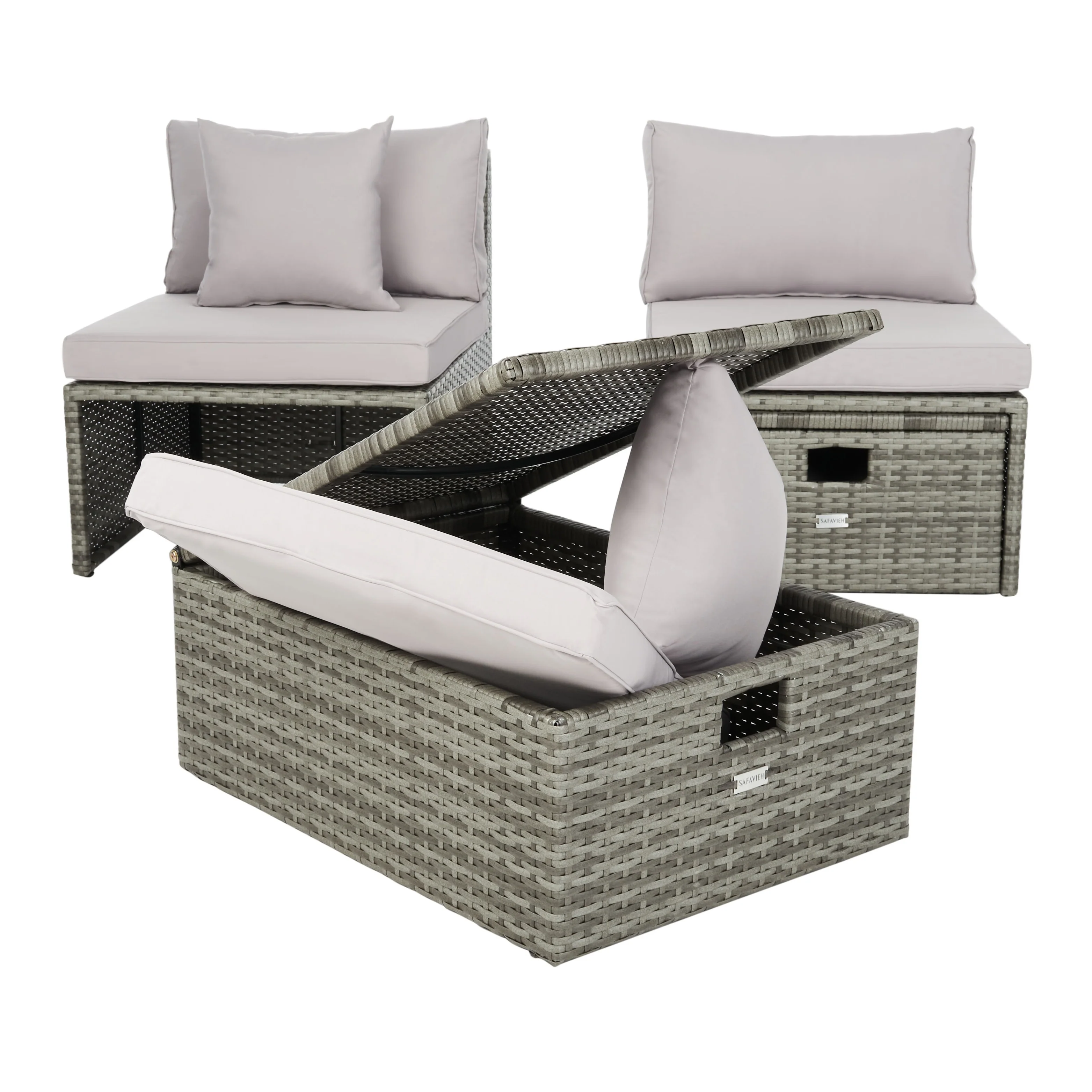 SAFAVIEH Outdoor Pramla Settee - 29W x 23D x 25H