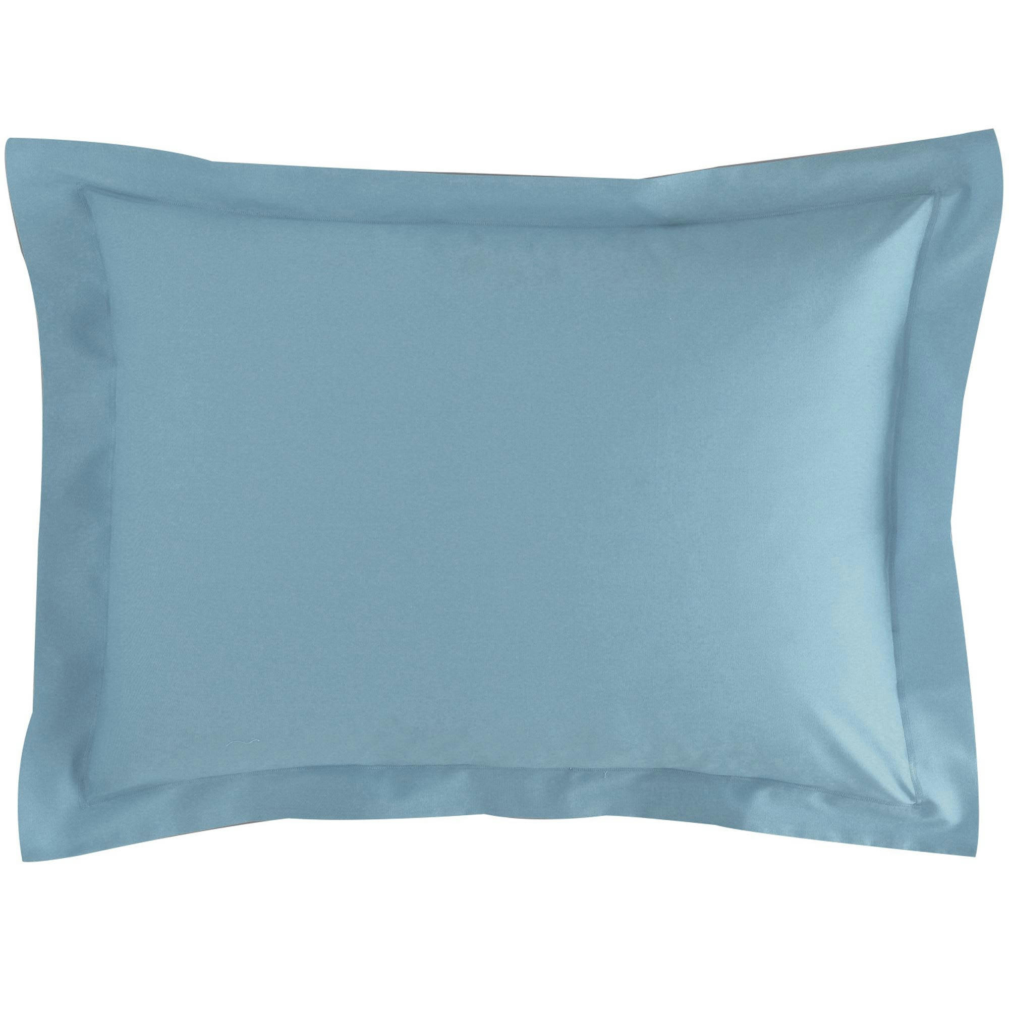 PERCALE 2015 - Taie volant 50x70 bleu glacier en coton