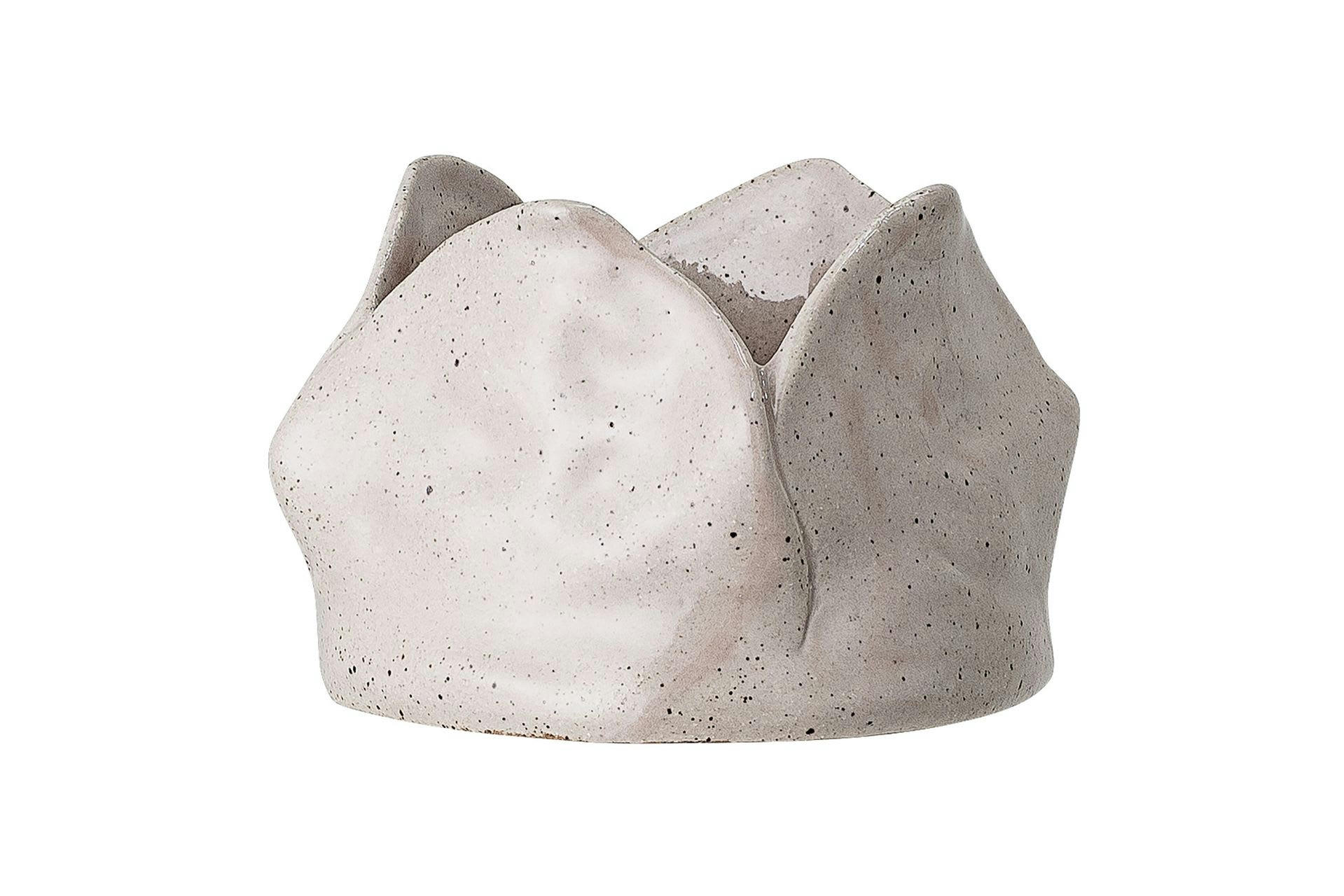 BILIA - Bougeoir en grès gris