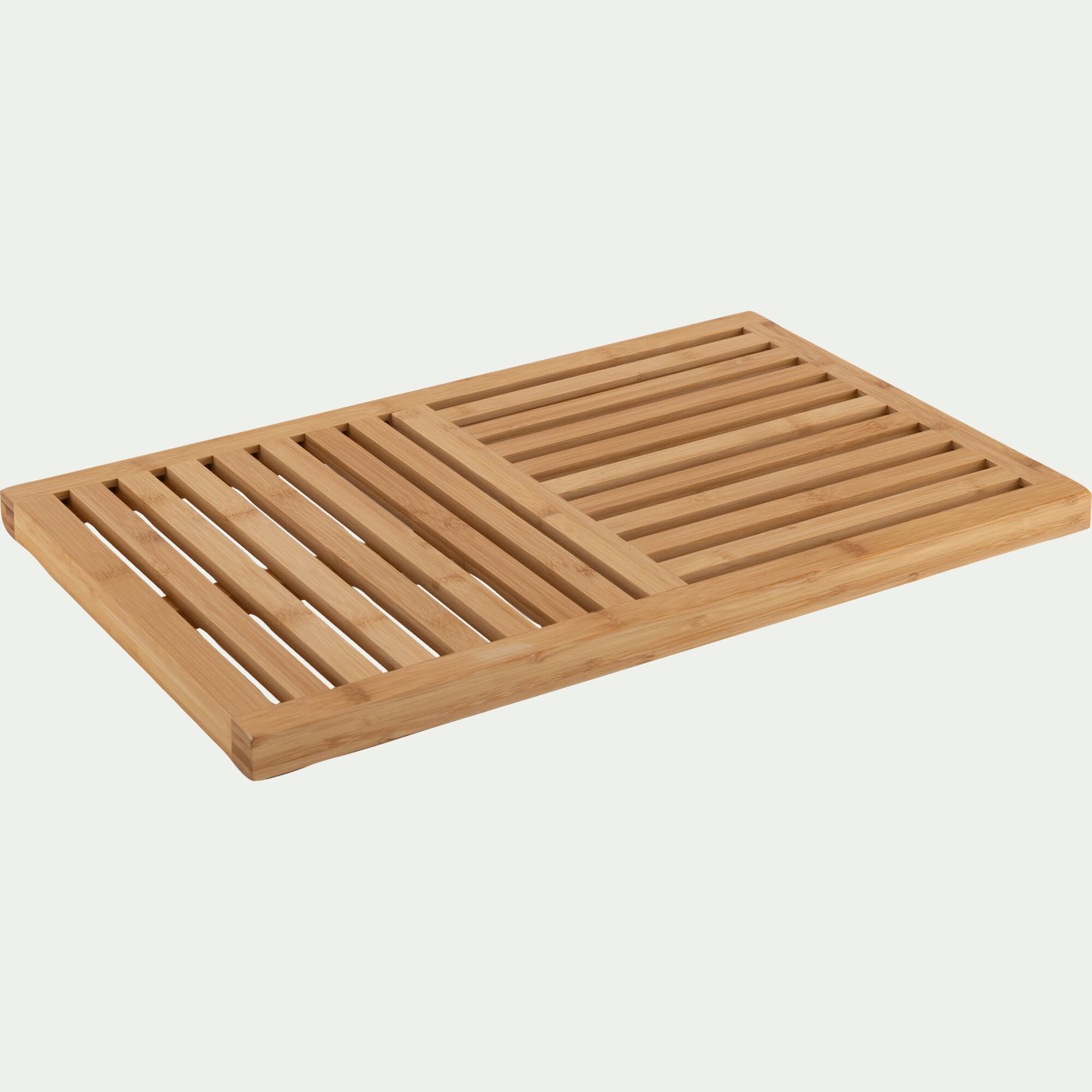DONIE - Caillebotis de douche en bambou 56x36cm - naturel