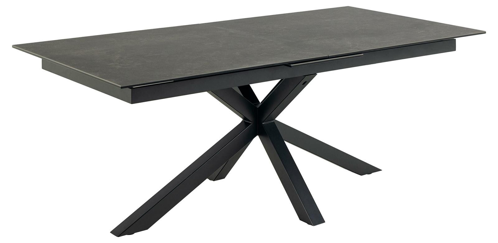 STÓŁ ROZKŁADANY 200/240x100cm czarny CERAMICZNY BLAT