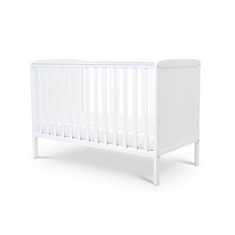 Baby Elegance Elle Cot and Mattress - White