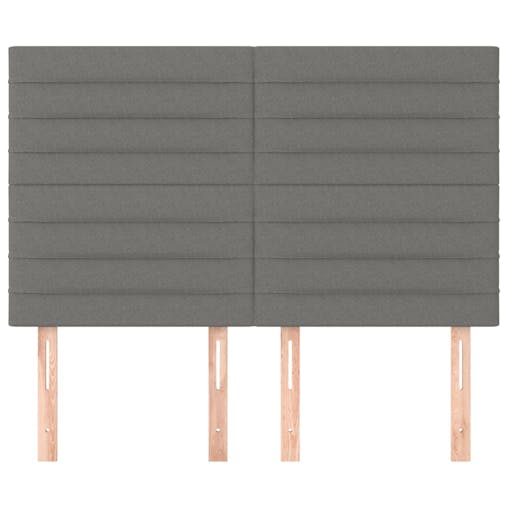 NNEVL Headboards 4 pcs Dark Grey 72x5x78/88 cm Fabric