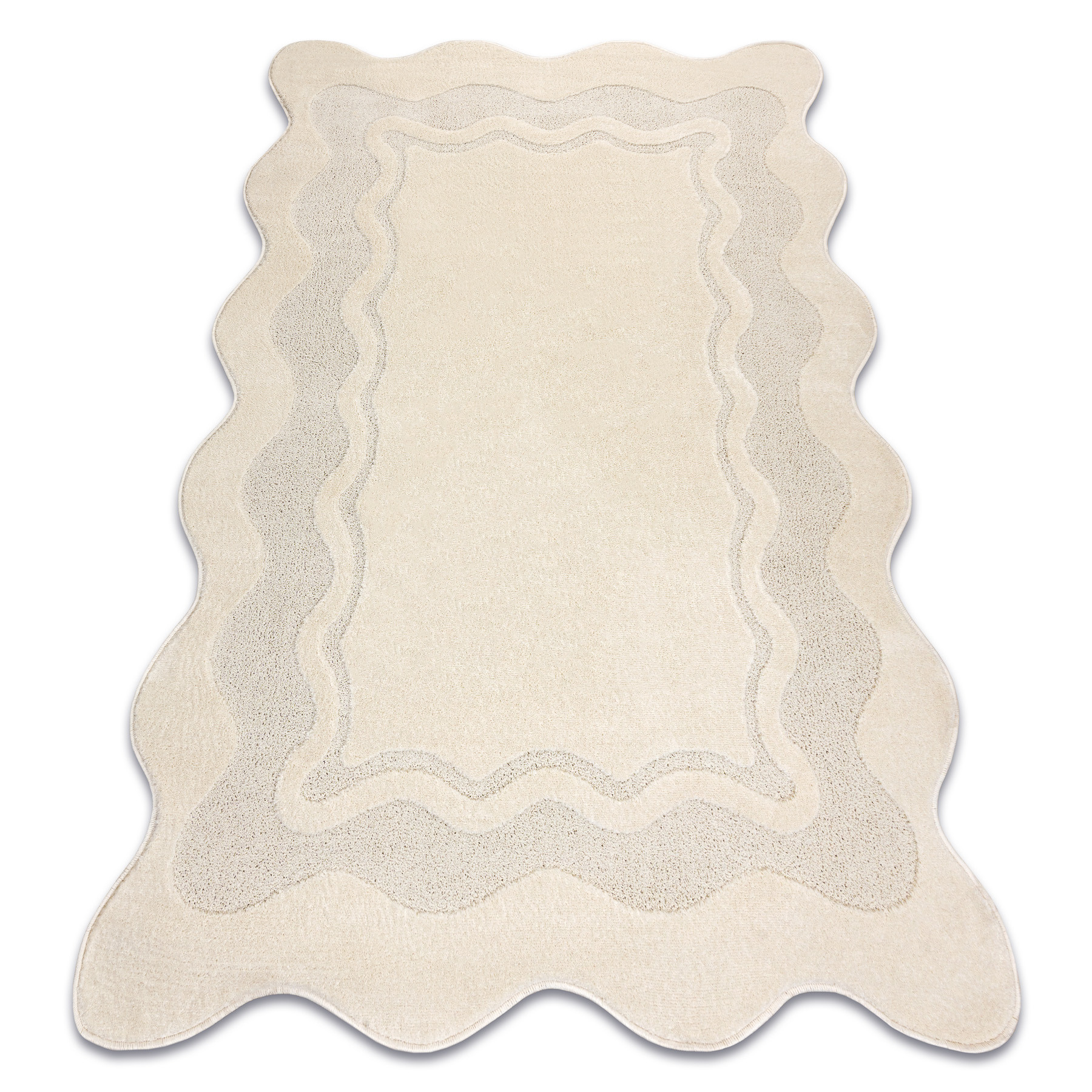 Dywan DUNE 2879 SHAPE krem - Ramka, strukturalny, nieregularny 133x190 cm