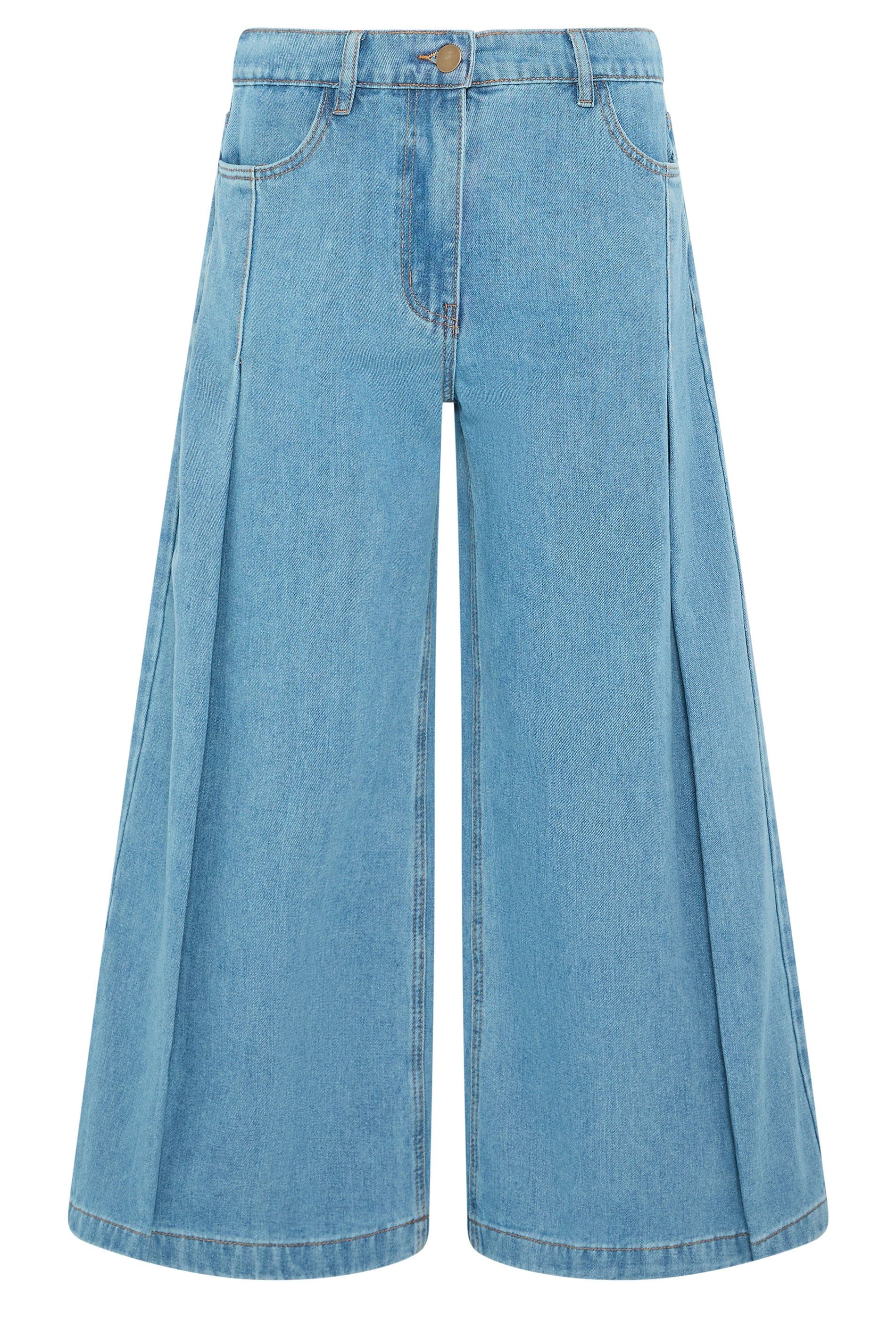 PixieGirl Petite Pleated Palazzo Wide Leg Jeans