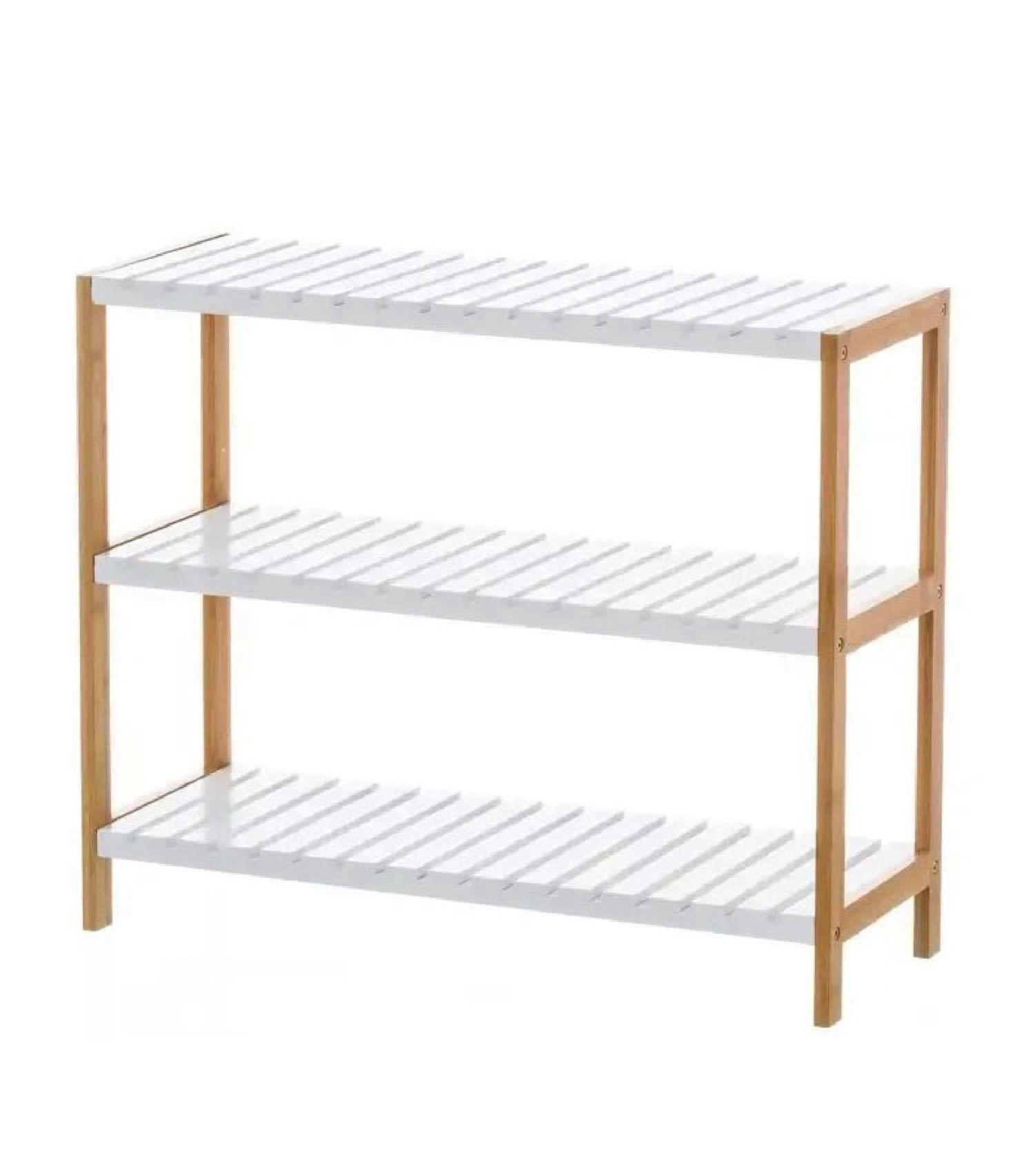 BAMBOU - Étagère bambou et bois étroite 3 niveaux