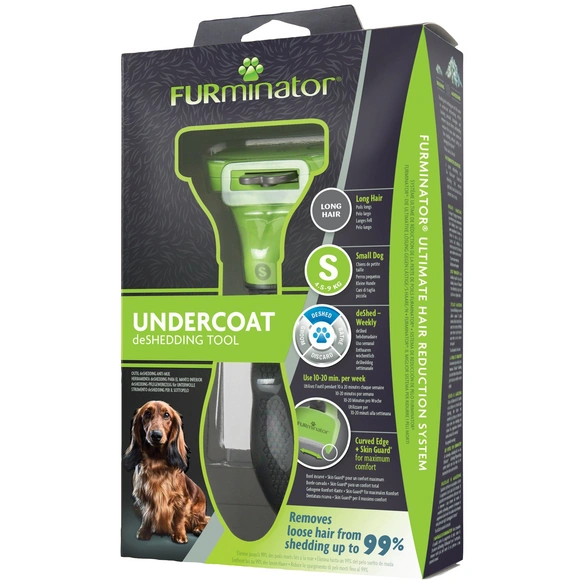 Bürste »deShedding TOOL«, S Langhaar, für kleine Hunde von 4,5 bis 9 kg, grün