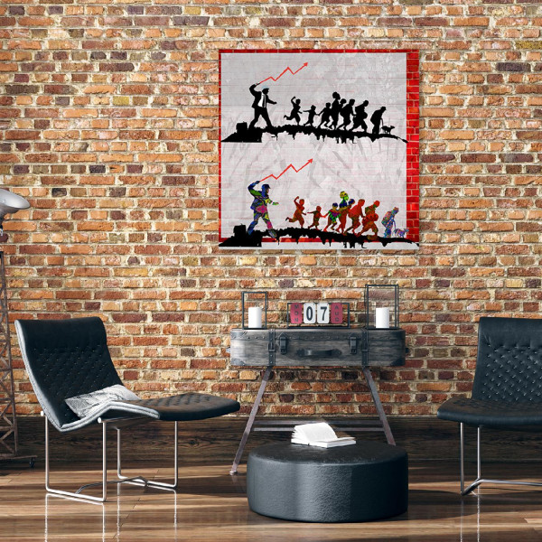 Feeby Obraz na płótnie, Banksy The Whip Street art 30x30
