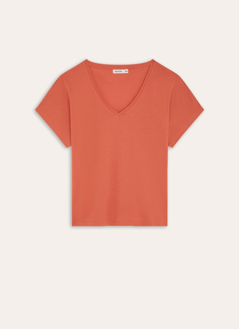 TEE-SHIRT MANCHES COURTES FORME AMPLE TERRACOTTA