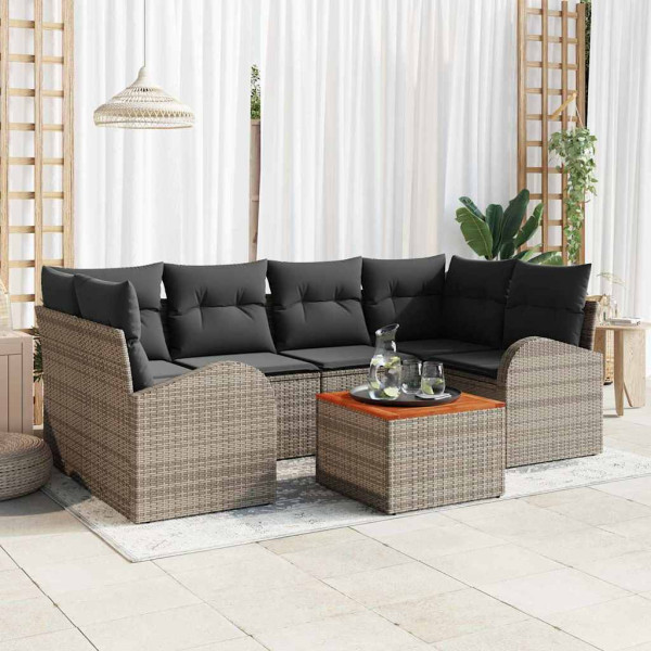 Zestaw Mebli Ogrodowych Wypoczynkowy Sofy Stolik Rattan Na Patio Na Taras