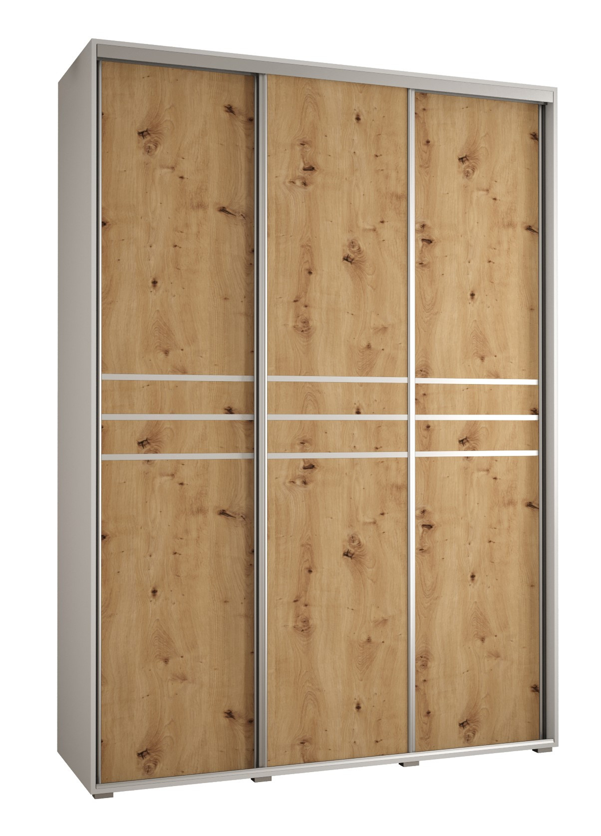 Szafa przesuwna 45 wysoka Davos 10 170 biały artisan srebrny