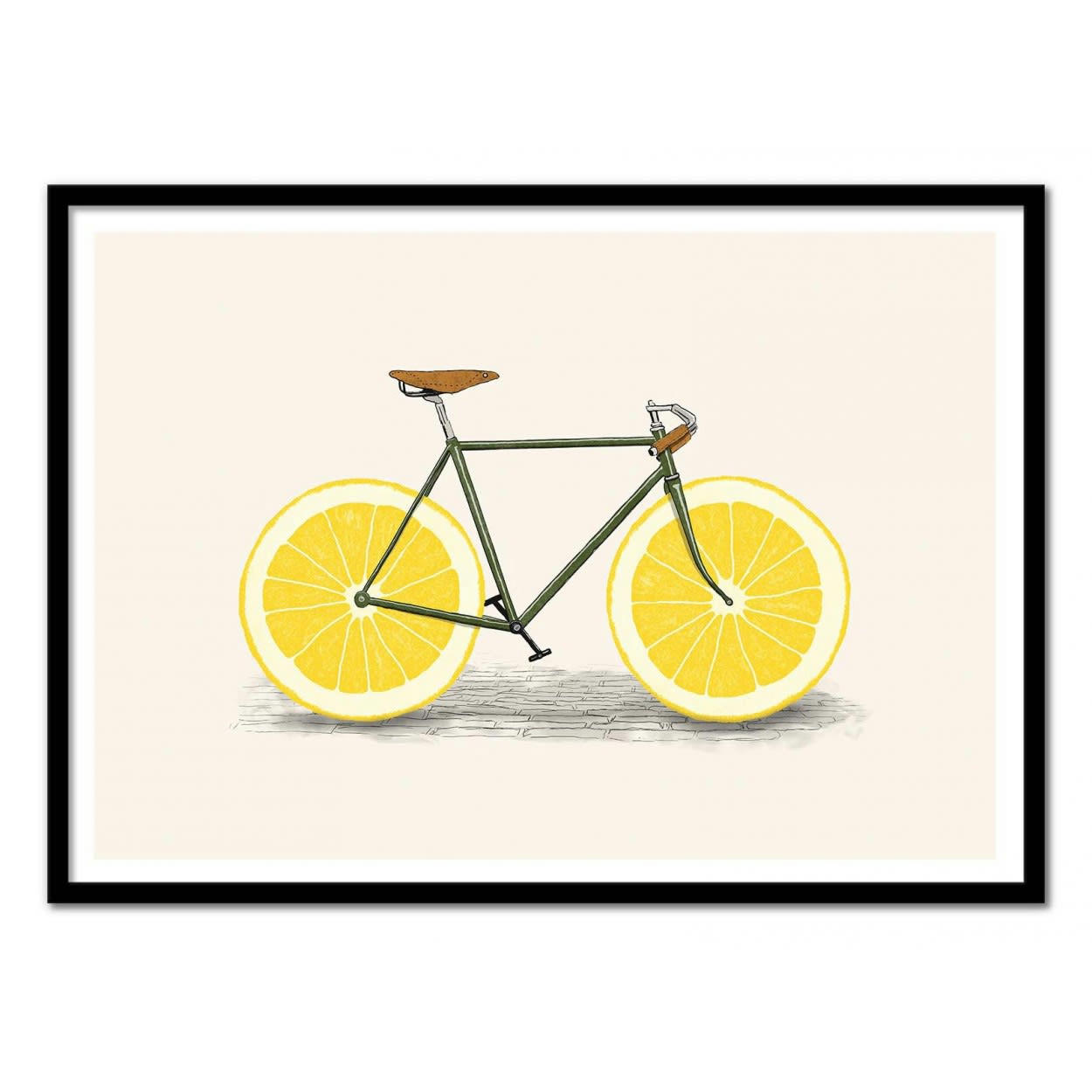 FLORENT BODART - ZEST - Affiche d'art avec Cadre bois noir - 30 x 40 cm