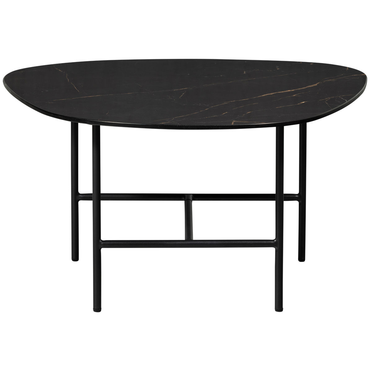 WOOOD salontafel Vajen - Marmeren Look - Zwart - 38x70x70