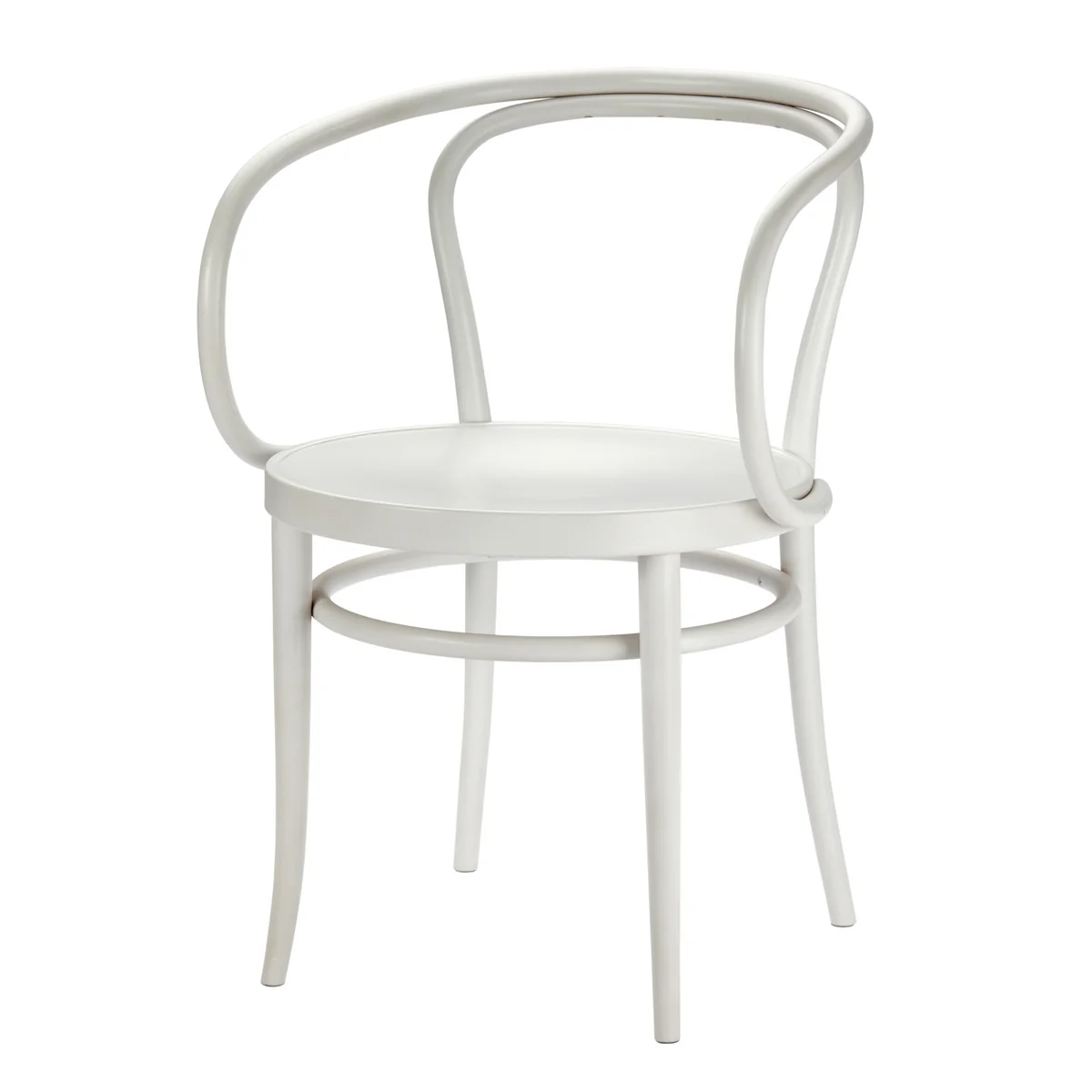 Thonet - 209 Bugholzstuhl, Rohrgeflecht mit Kunststoffstützgewebe / Buche schwarz gebeizt (TP 29)
