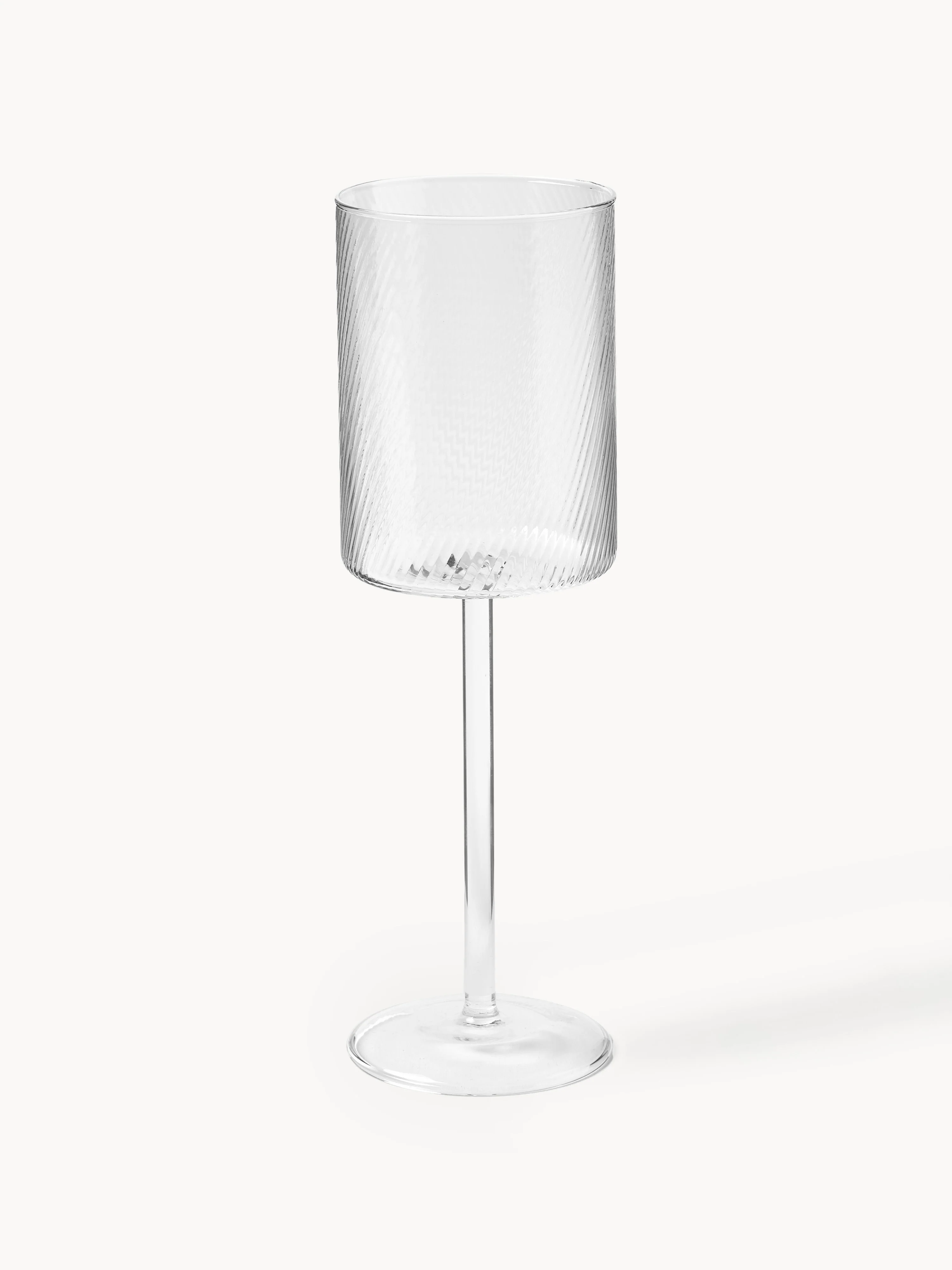 Mundgeblasene Weißweingläser Limon, 4er-Set