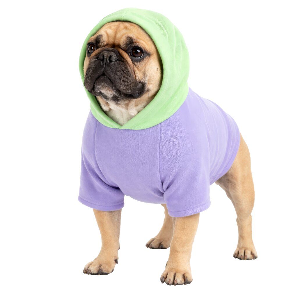 Sweat à capuche pour chien violet - Taille L