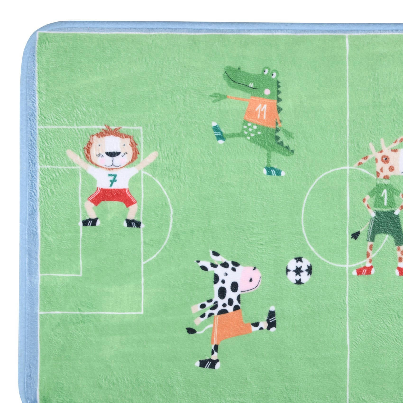 - Tapis déco terrain de foot polyester vert 45x75 cm