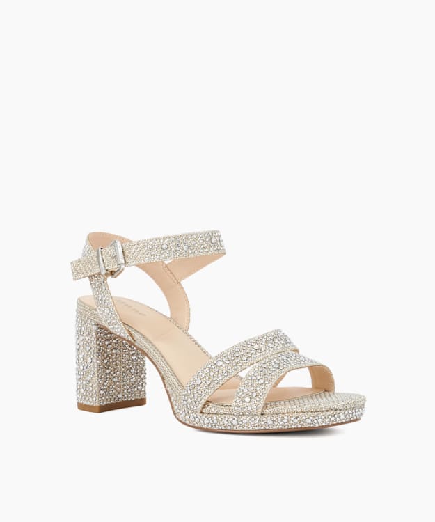 Manifesting Gold - Block Heel Sandals