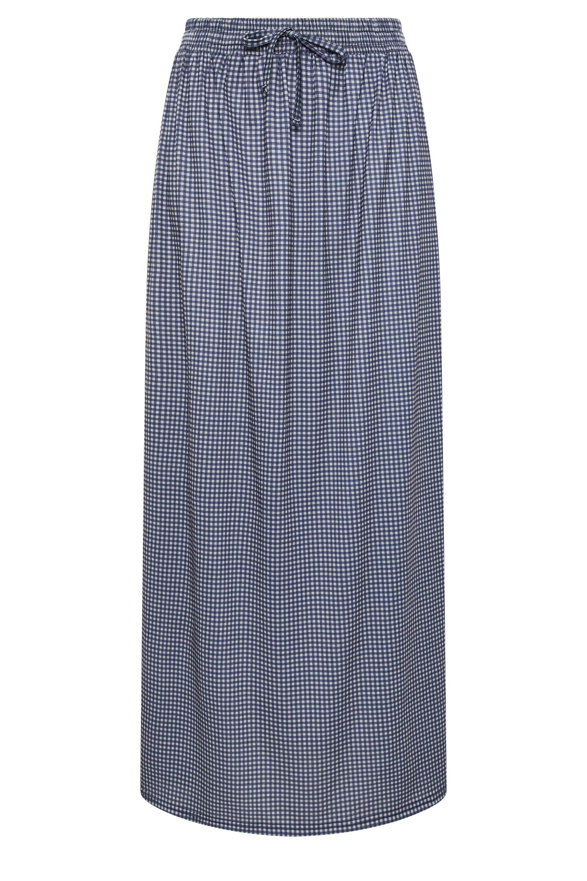 Long Tall Sally Tall Gingham Shirred Maxi Skirt