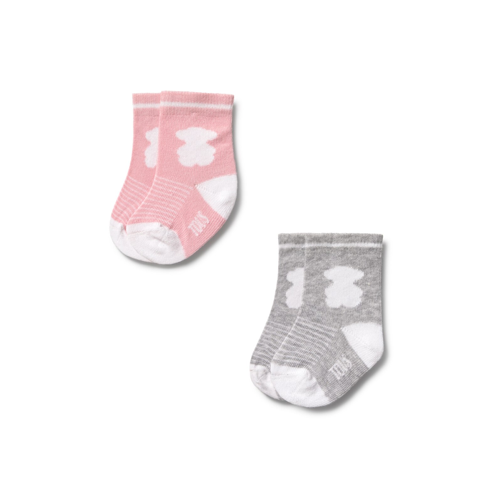 Set 2 pares de calcetines bebé SSocks rosa