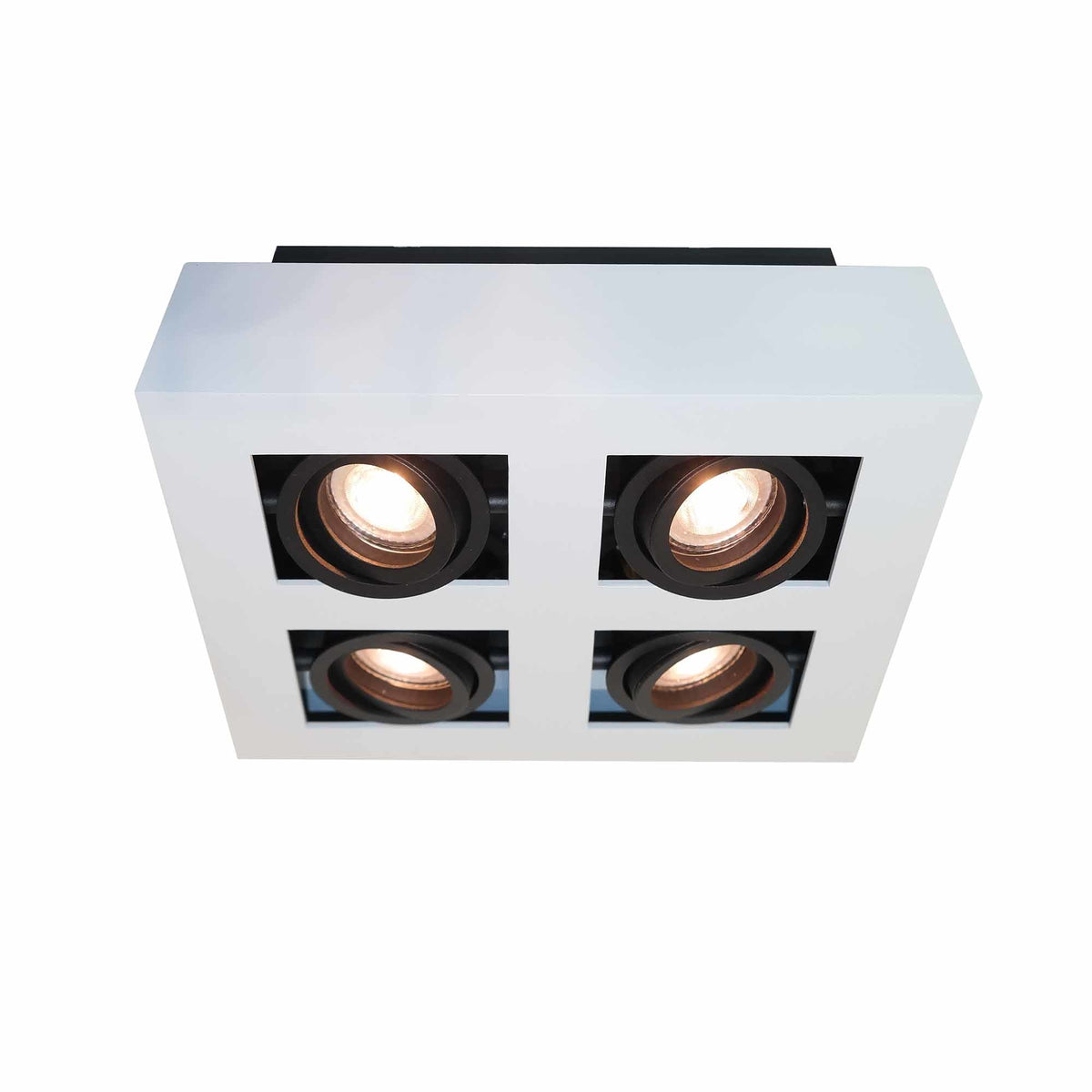 Artdelight spot Bosco - 4 lichts - 25 x 8.6  cm - zwart - wit