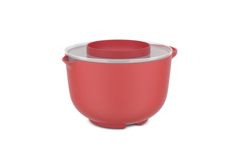 beslagkom chef it 3000 ml met spatdeksel - coral