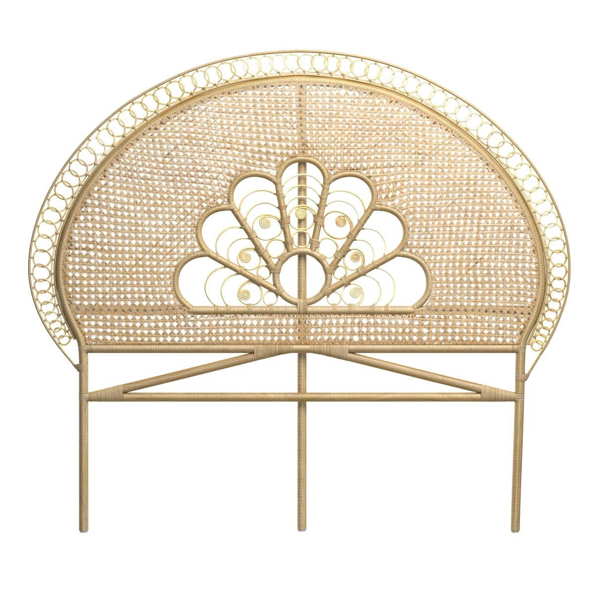 GABRIELLA - Tête de lit 140 cm en rotin naturel