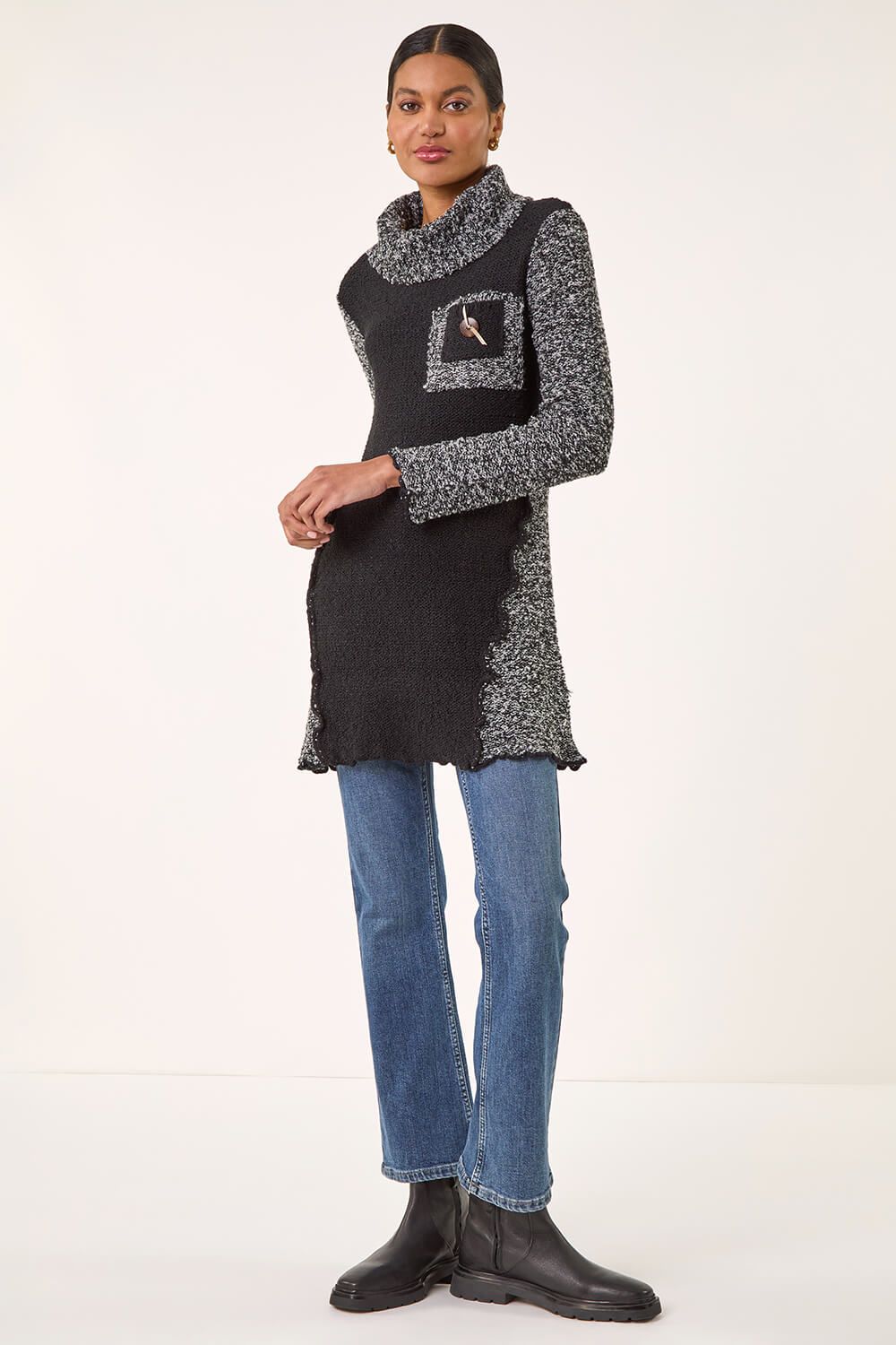 Roman Textured Pocket Knit Jumper