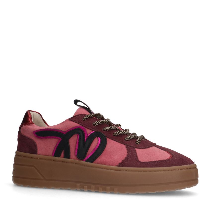 Manfield Roze suède sneakers