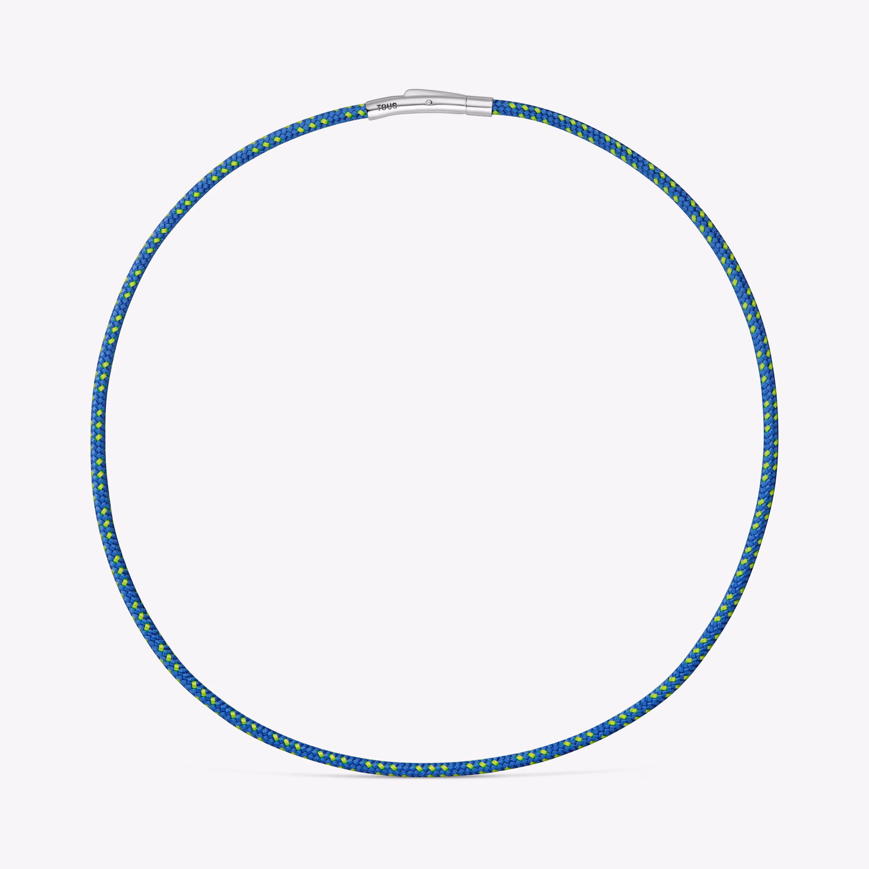 Collar con cordón azul y acero TOUS Basics