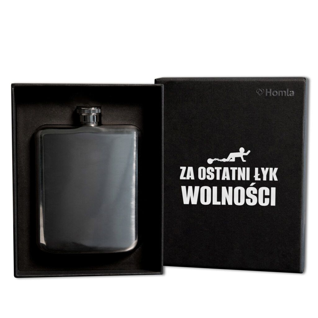 Piersiówka PREPERSO ŁYK WOLNOŚCI srebrna 0,24l