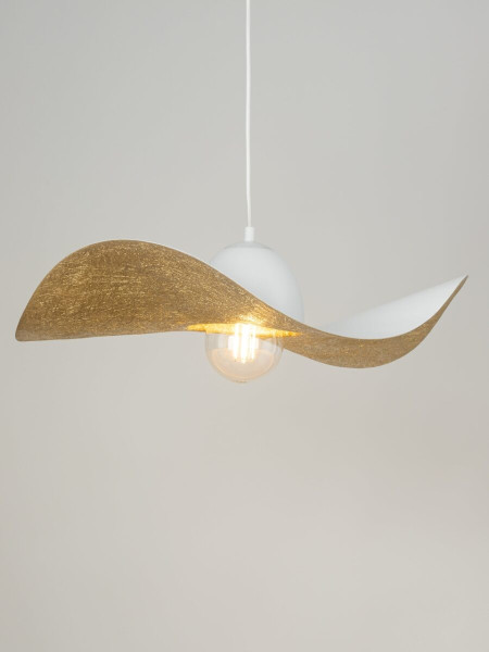 Lampa wisząca biało-złota Kapello 1xE27x15W wym: 80x55x55 cm Sigma Lighting