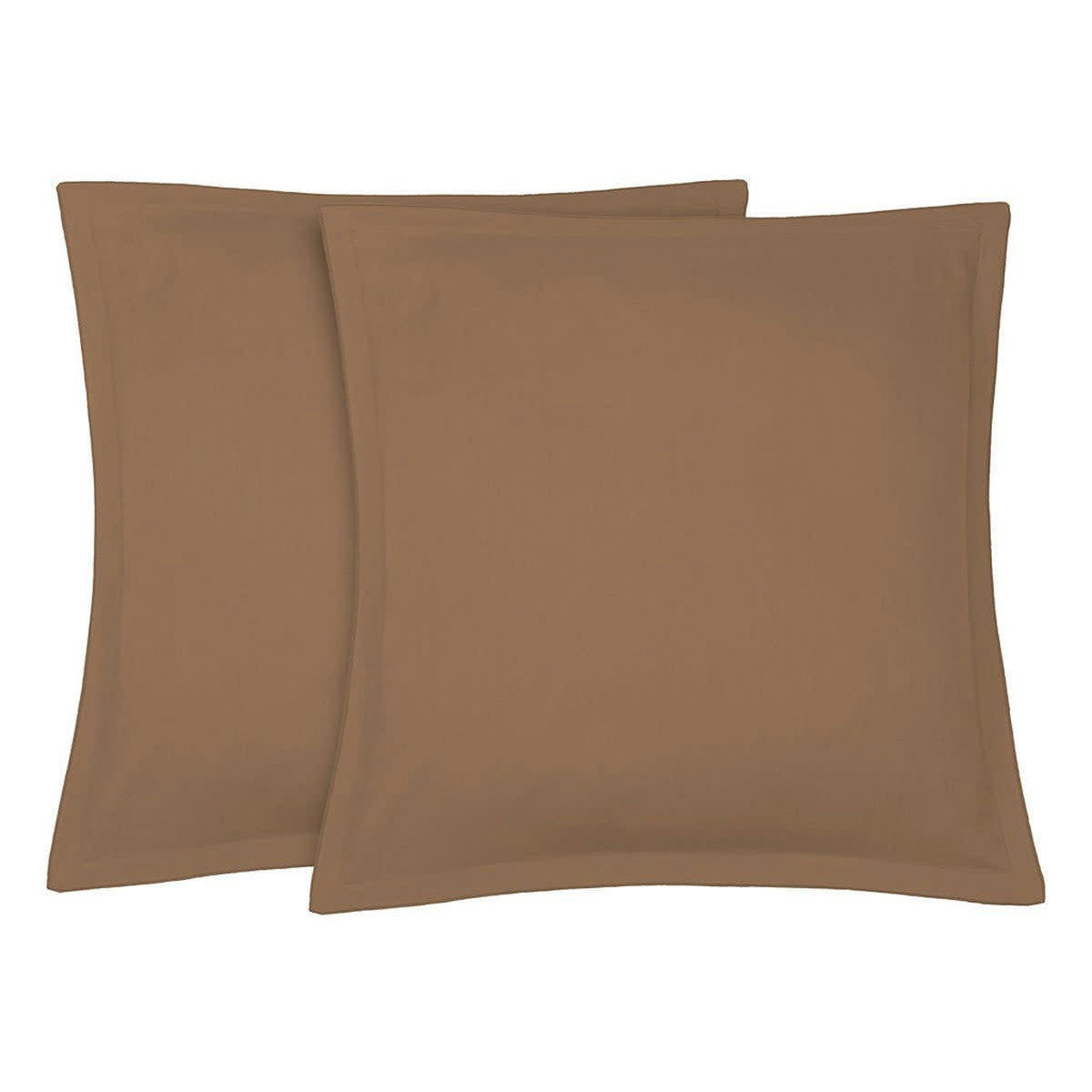 HORTENSE - Taie d'oreiller (x2) lin lavé  65x65 caramel