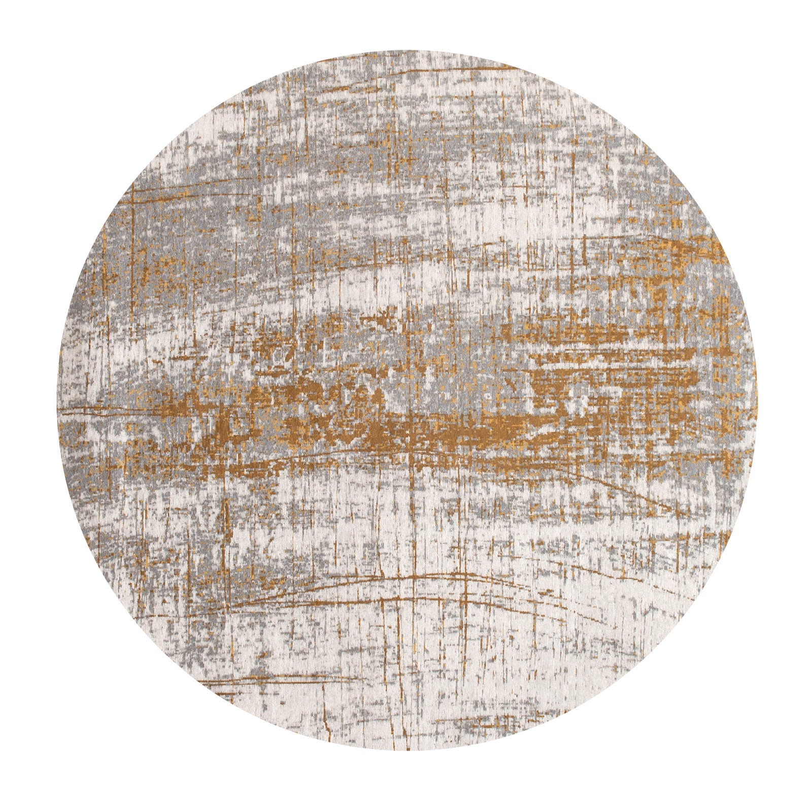 Ecorugs vloerkleed Columbus Gold - geel - 140x140cm