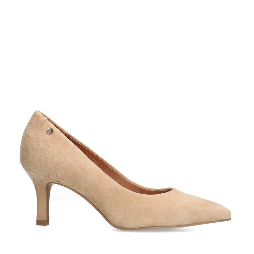 No Stress Beige suède pumps