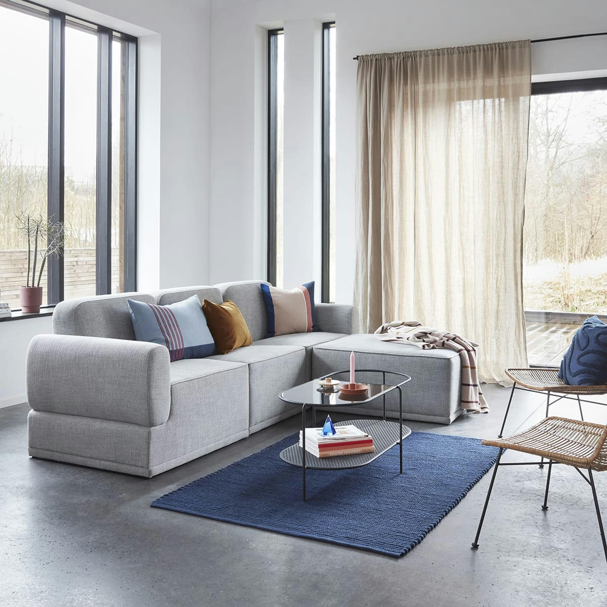 TONE - Plaid en coton bordeaux moutarde et rose 130x200cm