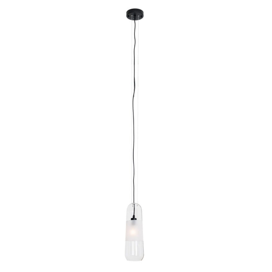 Lampa wisząca czarno-przezroczysta MAURI 1xE14x12W Maxlight