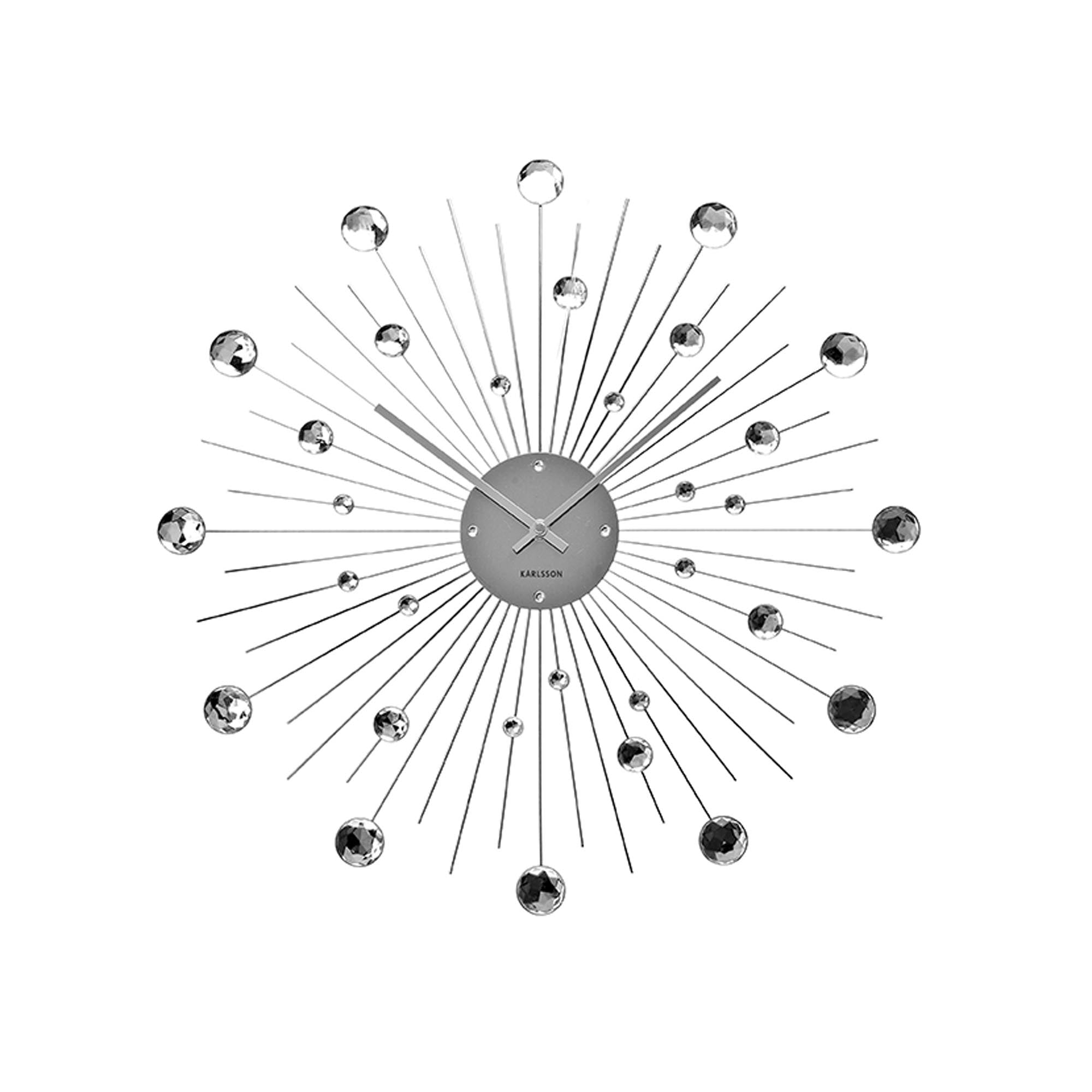 Karlsson wandklok - zilver - Ø50cm