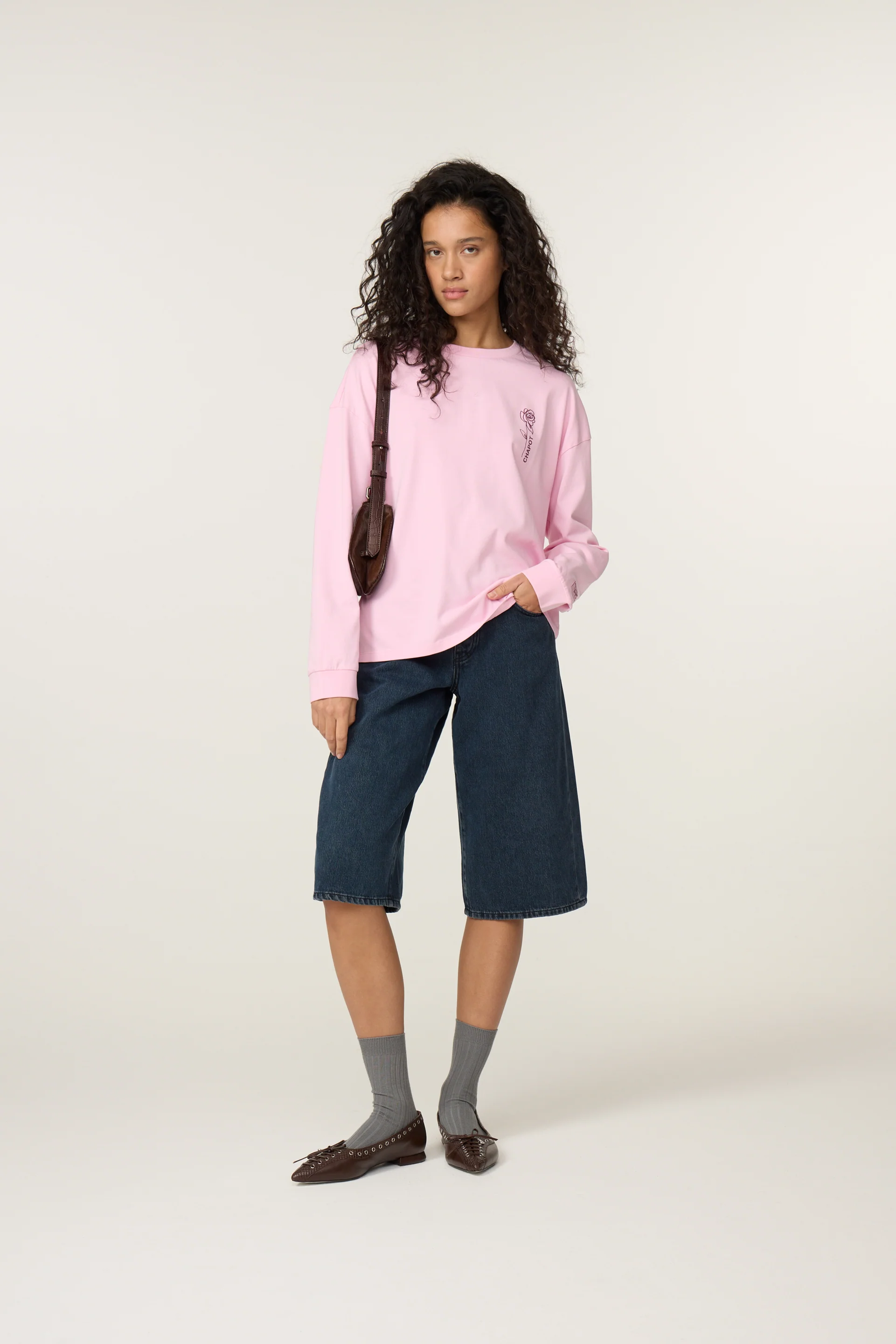 Madeleine Perfect LS T-shirt | Pink Rose