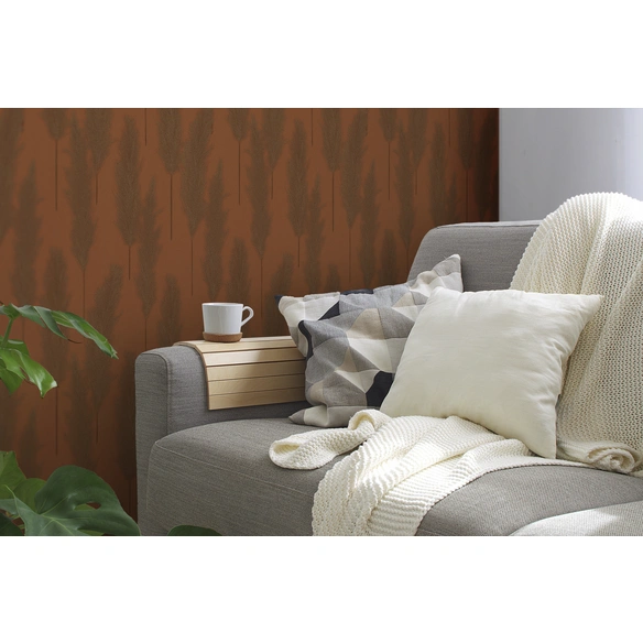 Vliestapete, BxL: 53 x 1005 cm, rostfarben