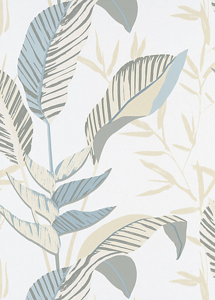 Papier peint vinyle intissé feuilles beige, vert kaki L.1005 x l.53cm, Erismann Autumn