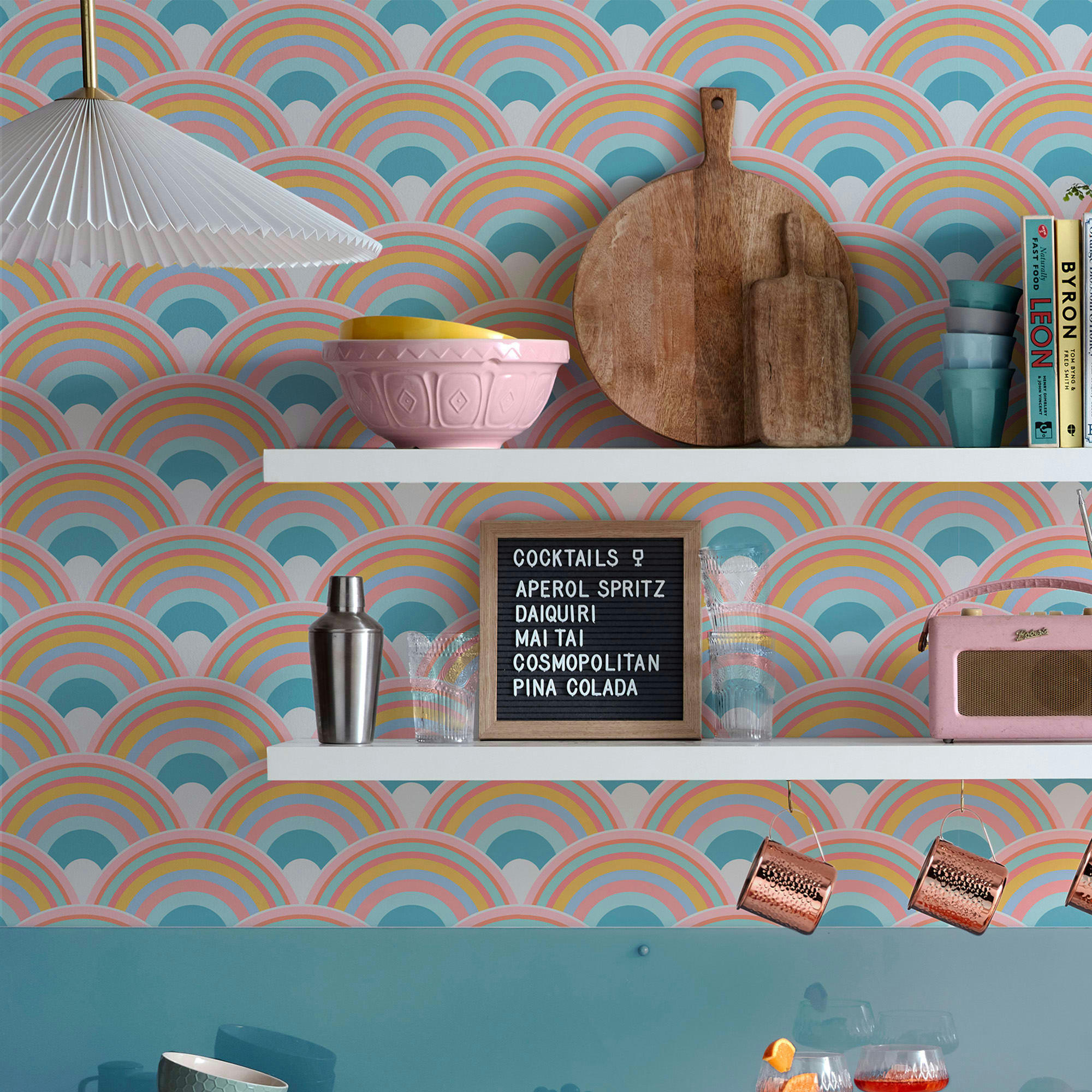 - papier peint curve sky multicolore 1005x52cm