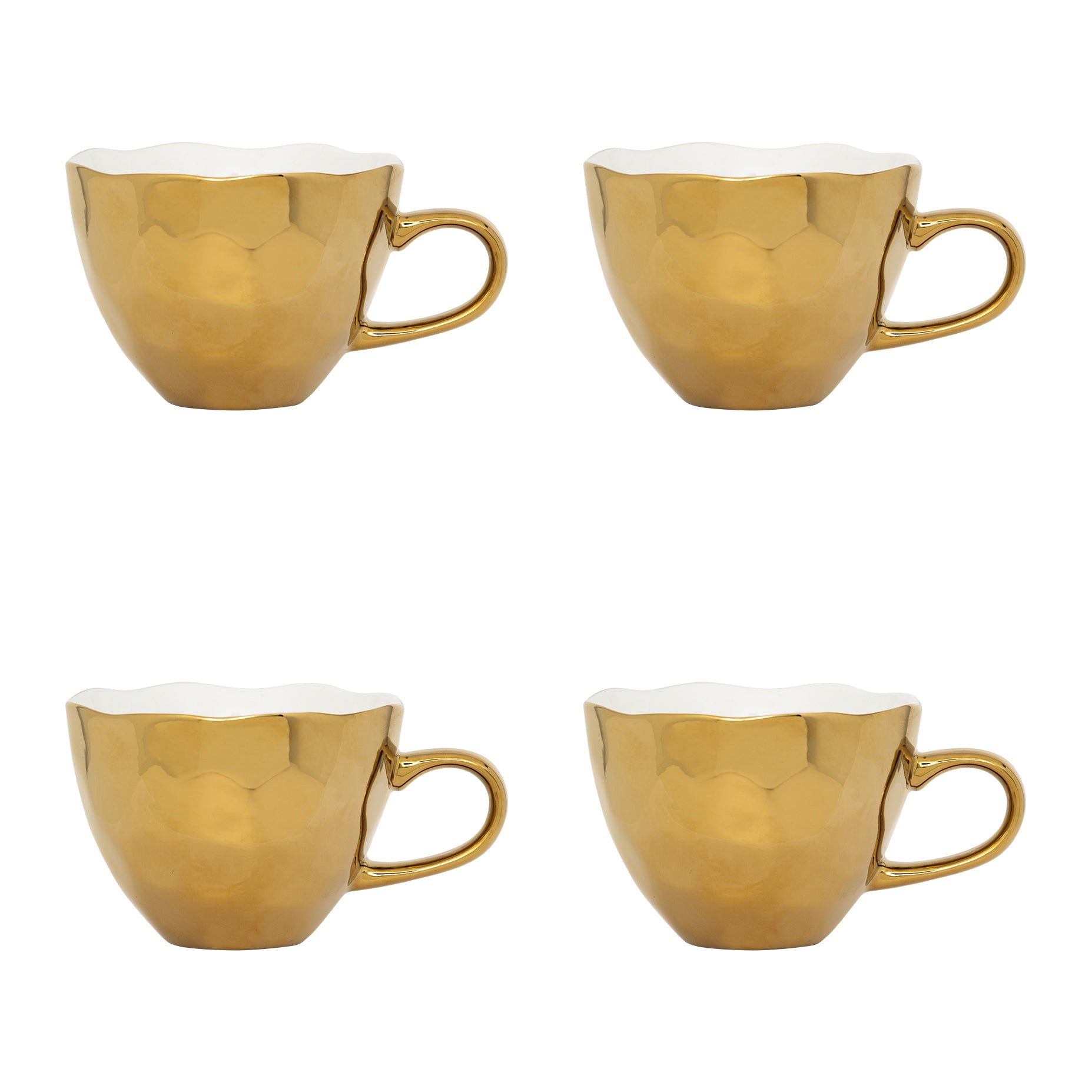 Urban Nature Culture Good Morning Cappuccino / Theekop - Goud - 4 st.