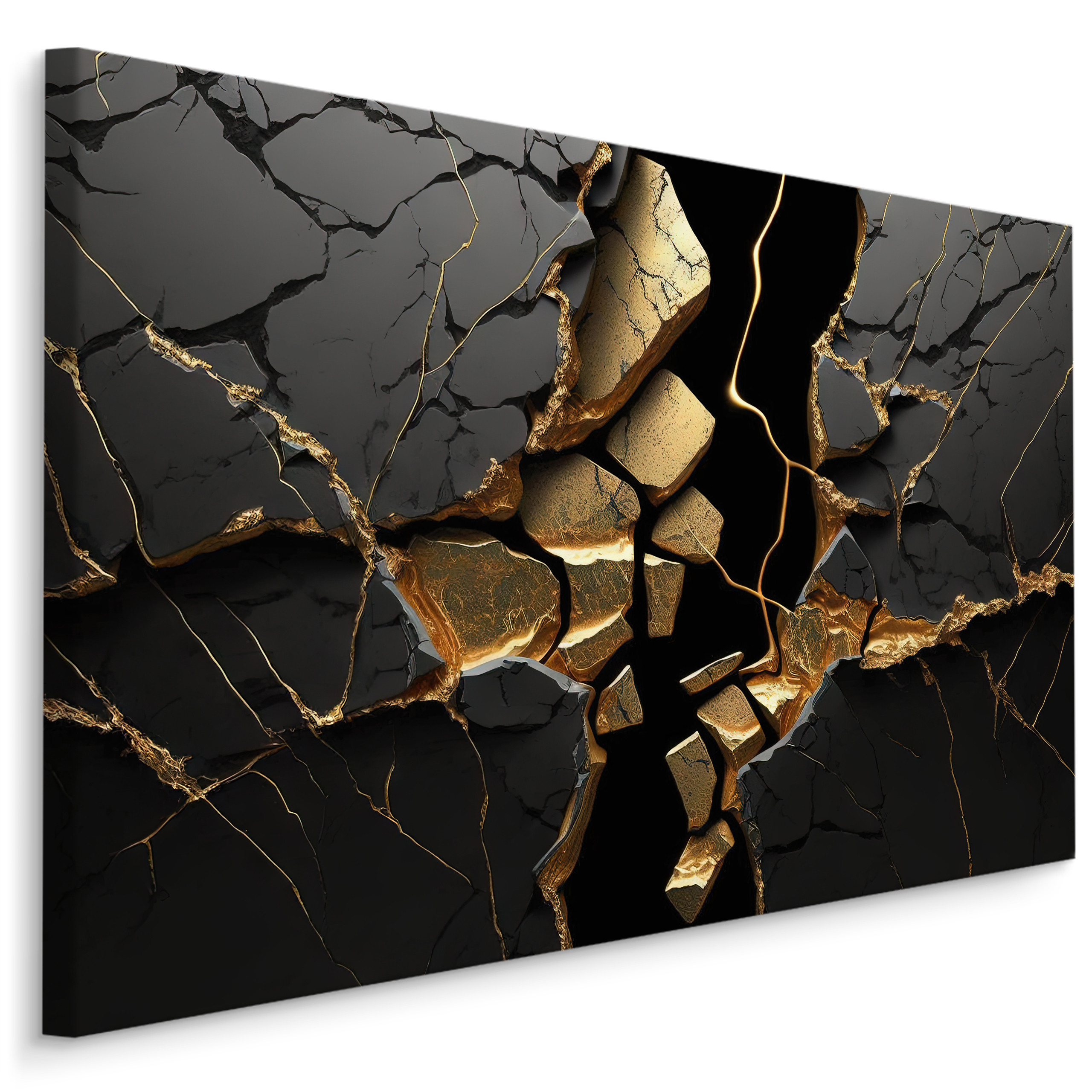 Obraz Canvas Czarny MARMUR Abstrakcja 3D 30x20cm