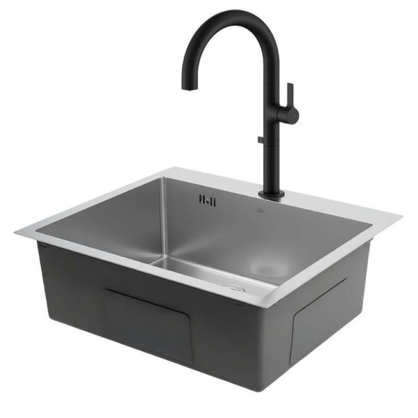 Zlewozmywak Stalowy MALAWI 50x58 Z Baterią Filtrującą PURECO PVD