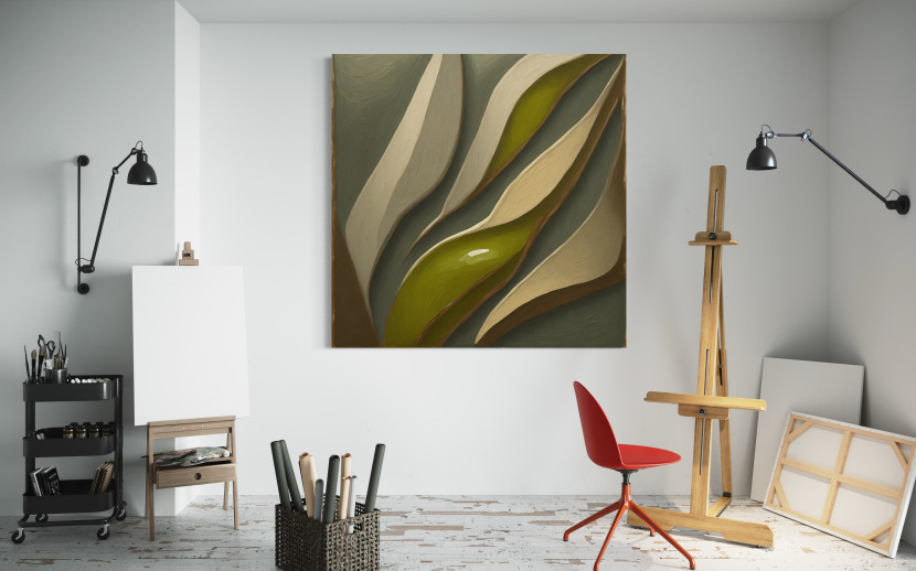 Feeby Obraz na płótnie, Liście Botanika Abstrakcja 30x30